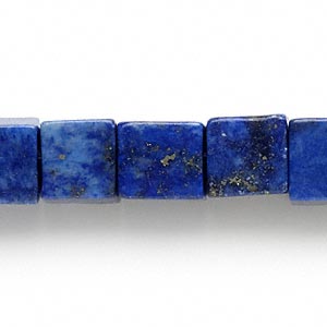 Bead, lapis lazuli (dyed), 10x10mm-12x12mm cube, C grade, Mohs hardness 5 to 6. Sold per 15-inch strand.