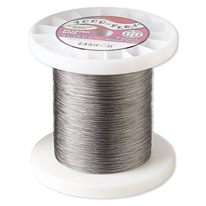 Beading wire, Accu-flex&reg;, nylon and stainless steel, clear, 7 strand, 0.012-inch diameter. Sold per 1,000 ft spool.