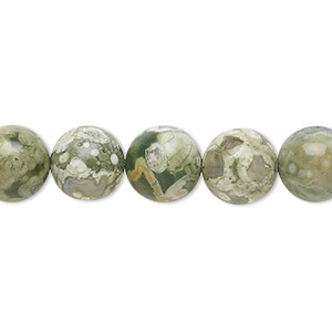 Beads Grade B Green Rhyolite