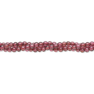 Bead, garnet (dyed), 2mm hand-cut round, B grade, Mohs hardness 7 to 7-1/2. Sold per 15-1/2&quot; to 16&quot; strand.