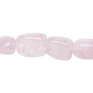 Bead, ice flake quartz (heated / dyed), fuchsia, small nugget, Mohs hardness 7. Sold per 15-1/2&quot; to 16&quot; strand.