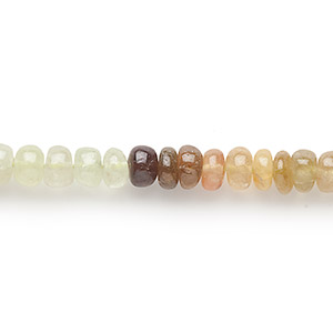 Bead, grossularite (natural), shaded, 5x2mm-7x5mm hand-cut rondelle, B- grade, Mohs hardness 6-1/2 to 7-1/2. Sold per 14-inch strand.