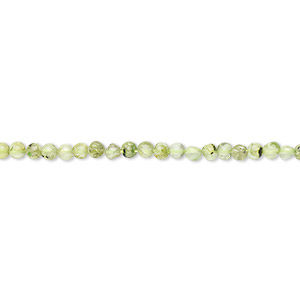 Bead, peridot (natural), 2-3mm hand-cut round, D grade, Mohs hardness 6-1/2 to 7. Sold per 14-inch strand.