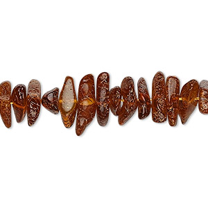 Bead, amber (heated), dark, large chip, Mohs hardness 2 to 2-1/2. Sold per 15-1/2&quot; to 16&quot; strand.