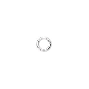 Jump ring, sterling silver-filled, 7mm soldered round, 5.1mm inside diameter, 18 gauge. Sold per pkg of 100.
