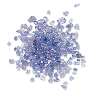 Inlay chip, tanzanite (natural), mini undrilled chip, Mohs hardness 6 to 7. Mini chips range in size from approximately 1mm to 9mm. Sold per 10-gram pkg.