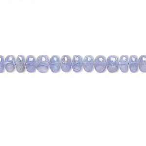 Bead, tanzanite (heated), 5x2mm-6x4mm hand-cut rondelle, C grade, Mohs hardness 6 to 7. Sold per 18-inch strand.
