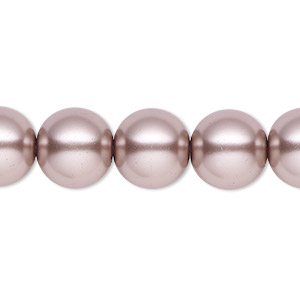 Bead, Celestial Crystal&reg;, crystal pearl, platinum, 12mm round. Sold per 15-1/2&quot; to 16&quot; strand, approximately 30 beads.
