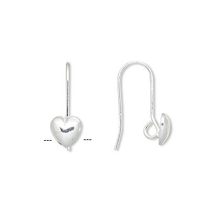 Hook Ear Wire Findings Sterling Silver-Filled Silver Colored