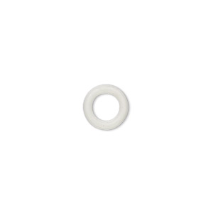 Component, Oh! Ring&#153;, silicone, antique white, 10mm round with 6mm hole. Sold per pkg of 300.