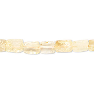 Bead, citrine (heated), 5x3mm-10x6mm hand-cut flat rectangle, D grade, Mohs hardness 7. Sold per 13-inch strand.