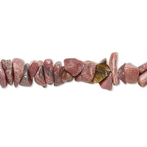 Bead, rhodonite (natural), small chip, Mohs hardness 5-1/2 to 6-1/2. Sold per 15&quot; to 16&quot; strand.