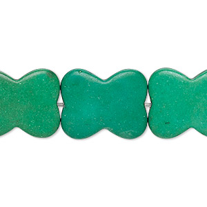 Bead, &quot;turquoise&quot; (resin) (imitation), kelly green, 20x16mm vase. Sold per 15-inch strand.