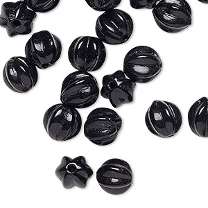 Beads Pressed Glass Blacks
