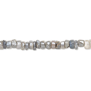 Bead, labradorite (coated), luster, 3x1mm-4x3mm hand-cut tumbled heishi, C- grade, Mohs hardness 6 to 6-1/2. Sold per 13-inch strand.