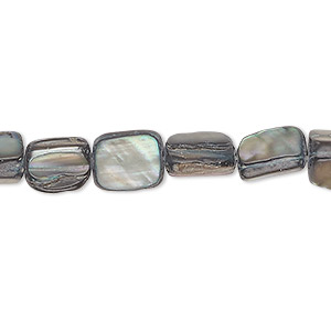 Bead, mother-of-pearl shell (dyed), dark turquoise blue, 10x5mm-12x8mm stick, Mohs hardness 3-1/2. Sold per 15-inch strand.
