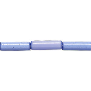 Bead, cat&#39;s eye glass (fiber optic glass), dark blue, 15x4mm-19x6mm round tube. Sold per 15-inch strand, approximately 25 beads.