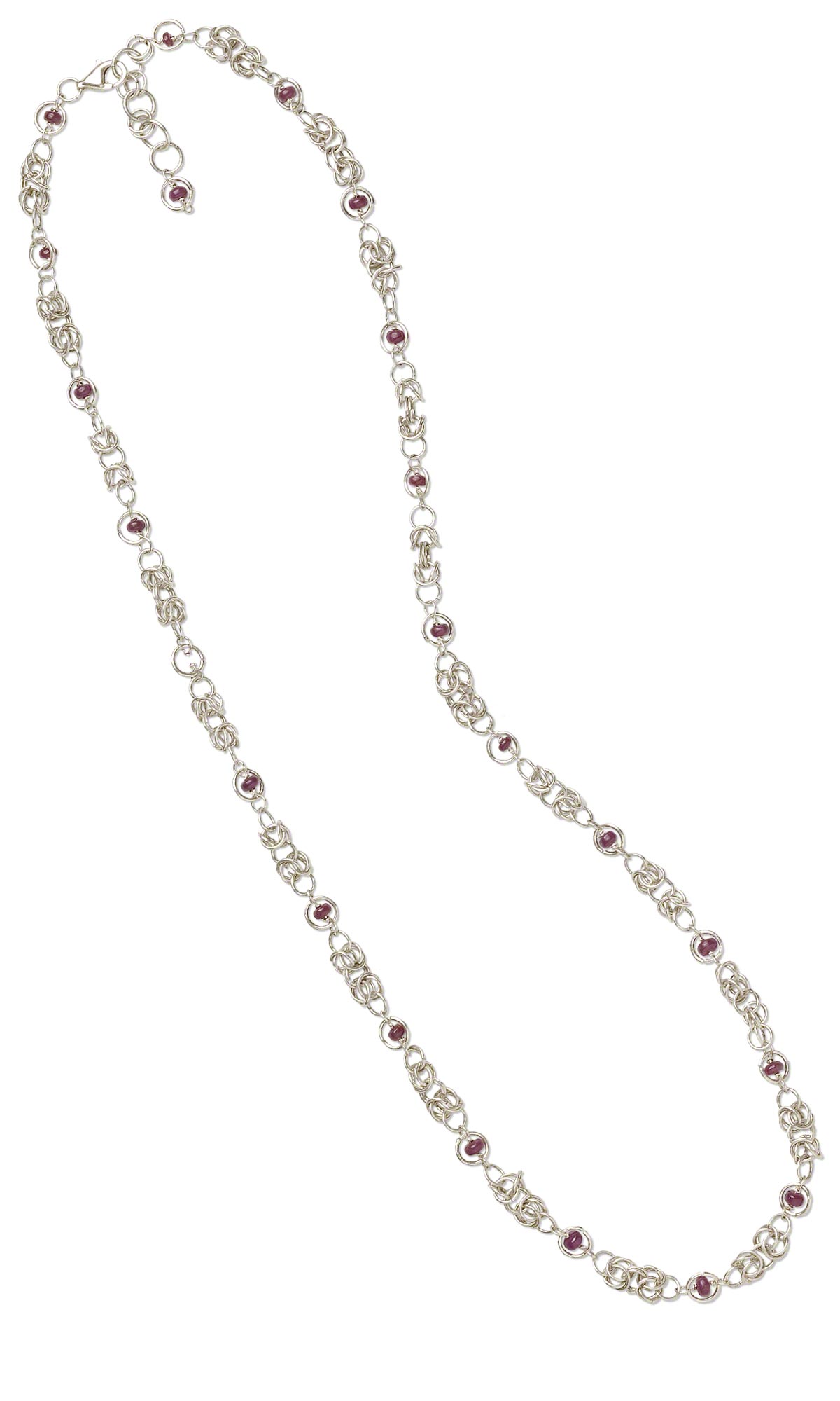 Jewelry Design - Single-Strand Necklace with Ruby Gemstone Beads and ...