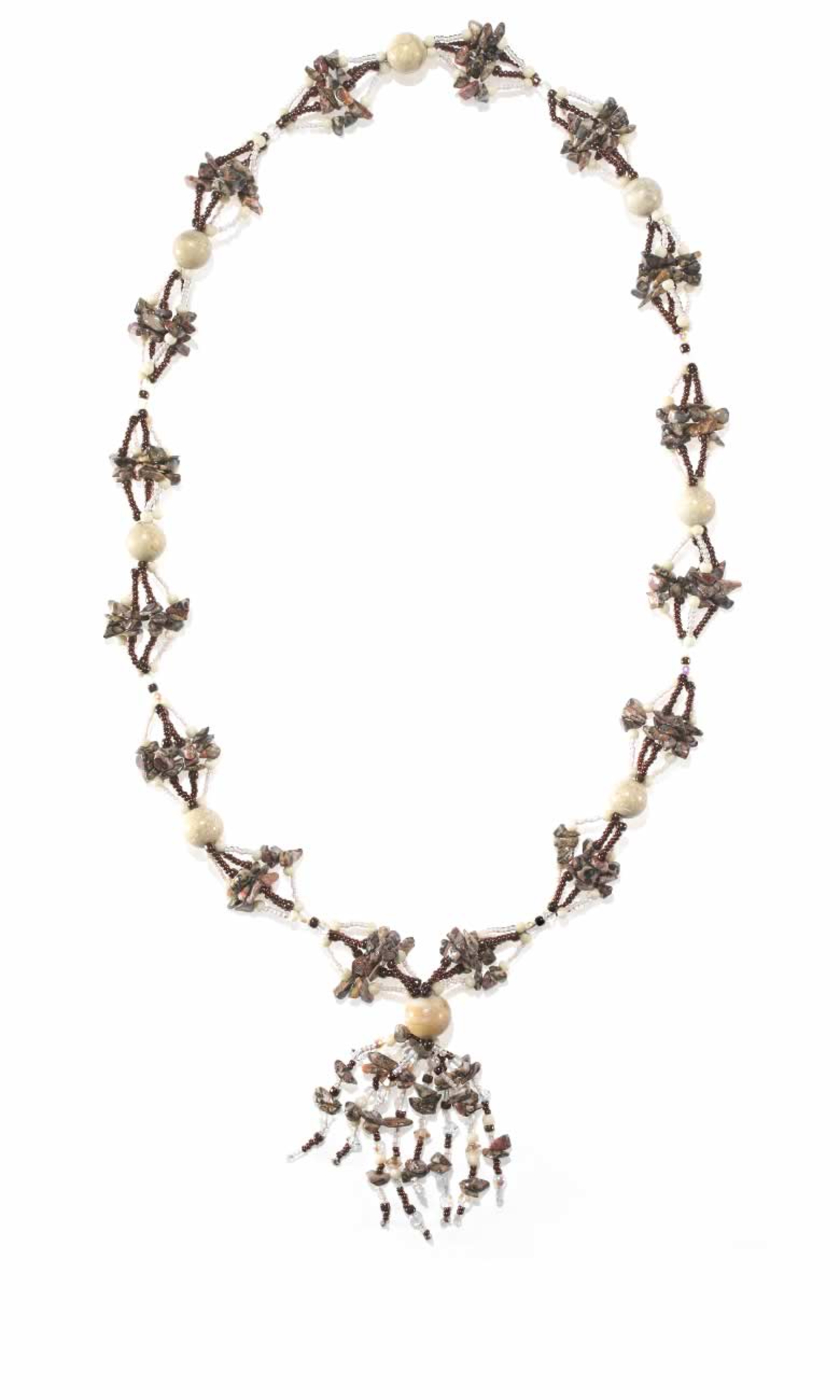 Jewelry Design - Multi-Strand Necklace with Leopardskin Jasper Chips ...