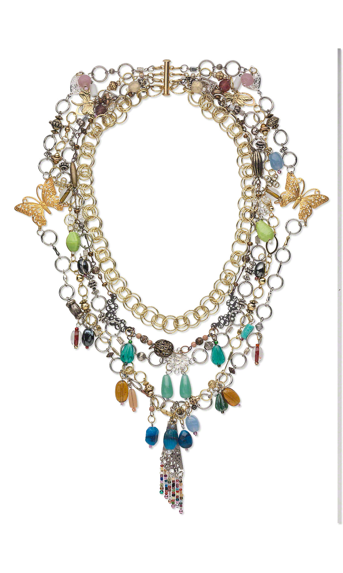 Jewelry Design - Multi-Strand Necklace with Assorted Beads from The ...