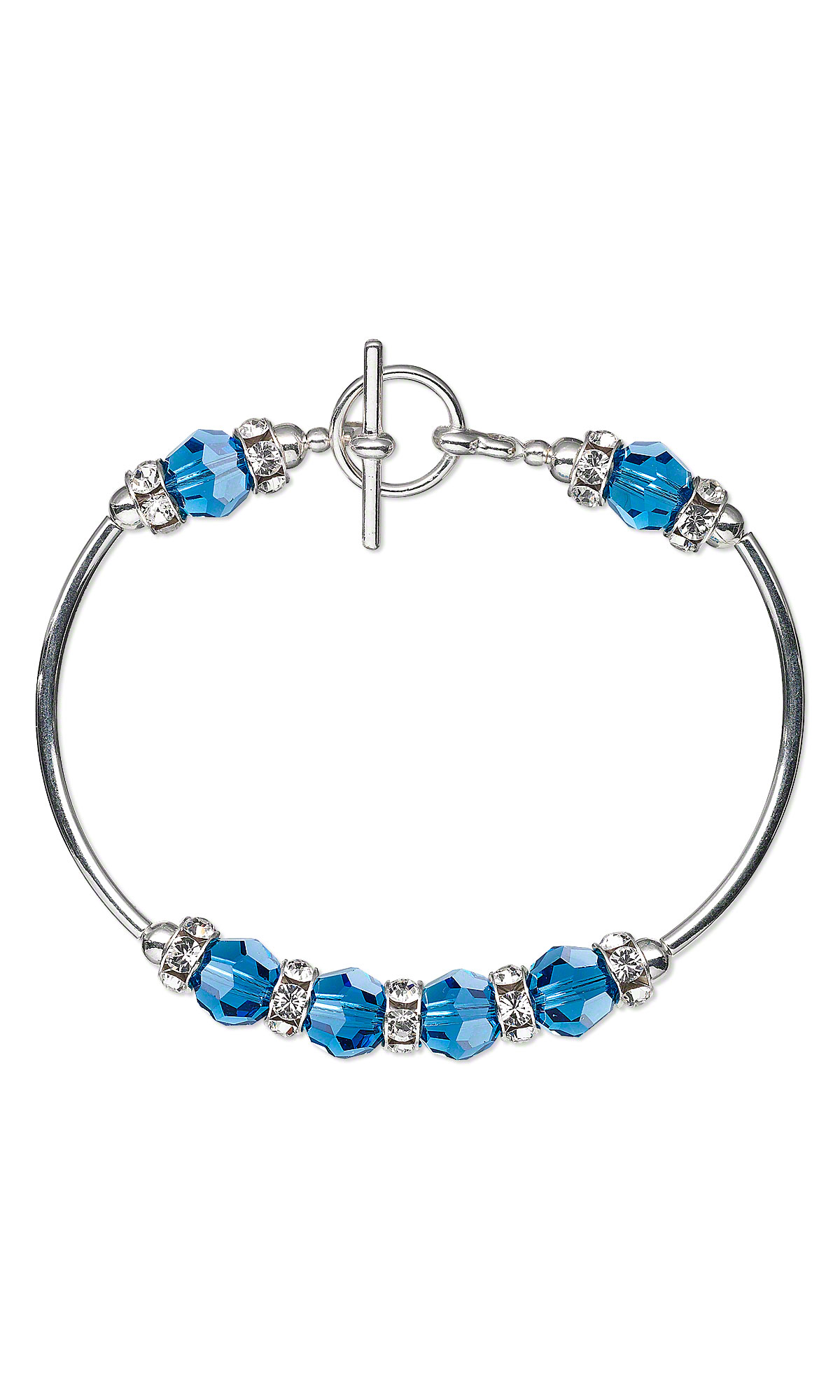 Jewelry Design - Bracelet with Swarovski Crystal Beads and Silver ...