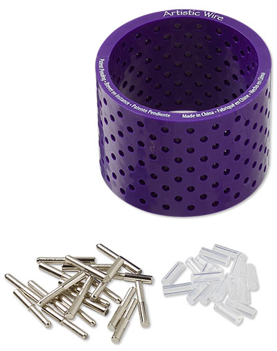 Artistic Wire® 3D Bracelet Jig with 20 Pegs and Holder Tubes
