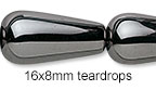 16x8mm Teardrop Beads