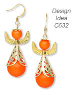 Earrings with Crystal Passions&#174; crystal, Gold-Finished &#39;&#39;Pewter&#39;&#39; Beads and Gold-Plated Brass Cones