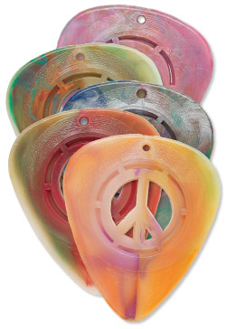 Pick with Cutout Peace Sign Design