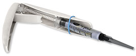 Load Syringe and Secure with Rubber Band