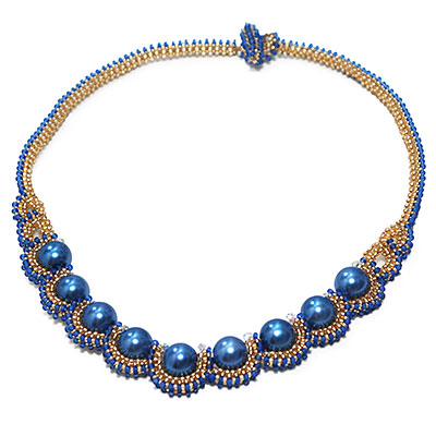 Projects - Single-Strand Necklace with Pearls, Czech and Toho Beads ...