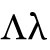 Upper and Lower Case Greek Letter Lambda