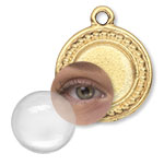 Gold Eye Pendant Components