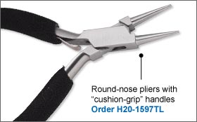 Round-Nose Pliers With ''Cushion-Grip'' Handles