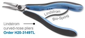 Lindstrom Curved Chain-Nose Pliers