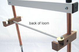 Back View of Warping Bar Inside Clips