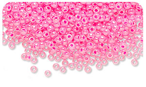Pink Seed and Bugle Beads