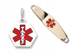 Medical Alert ID Charms, Pendants and Bracelets
