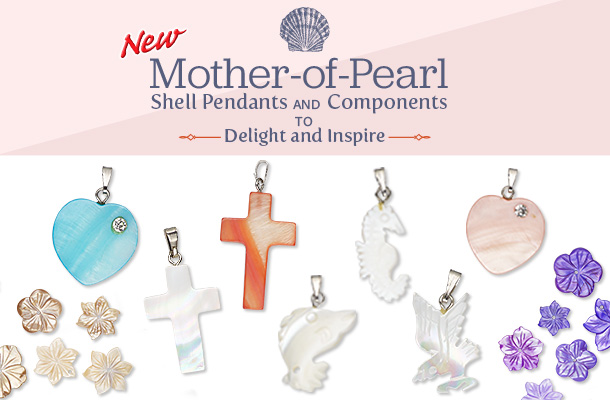 New Mother-of-Pearl Shell Pendants and Components