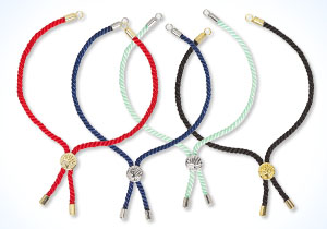 Customizable Colorful Twister Cord Bracelets