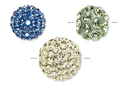 Crystal Passions® Crystal and Epoxy Pavé Ball Beads
