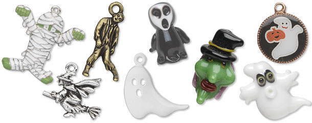 Halloween-Themed Beads and Components