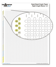 Printable 1x1 Right-Angle Weave Graph Paper