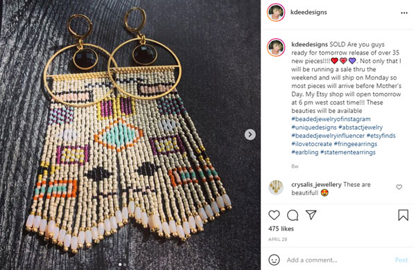 Jewelry Making Article - How to Sell Your Handmade Jewelry on Instagram ...