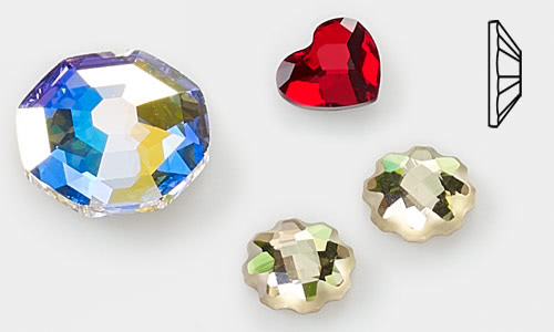 36 czech glass oval faceted flatbacks,14x10mm special effects color. 