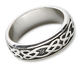 Item Number H20-3582JE Antiqued Sterling Silver Celtic Knot Ring