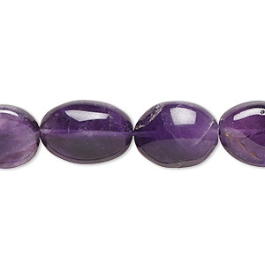 Natural Amethyst Oval Smooth Beads 6x9-7x10 mm approx size 1 strand 13 inch strand