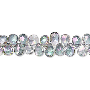 Topaz Rainbow Oval Faceted Mystic Coating Beads