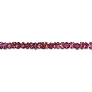 Rondelle Beads 15 Strand ..b1626 2.50-3.50mm Natural Ruby Faceted Rondelle Dyed Beads