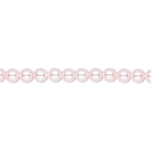 Pearl, Crystal Passions&reg;, rosaline, 4mm round (5810). Sold per pkg of 100.